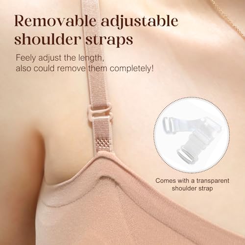 MANZI 2 Pairs 40D Full Body Dance Tights Adult Women, Convertible Nude Dance Tights with Removable Shoulder Strap3