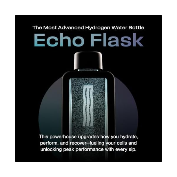 Echo Flask Hydrogen Water Bottle - Active Hydration Solution with Water Intake Tracking & LCD Touch Screen - Compact & Convenient - Transparent Hydrogen Flask - 12 oz - Image 3