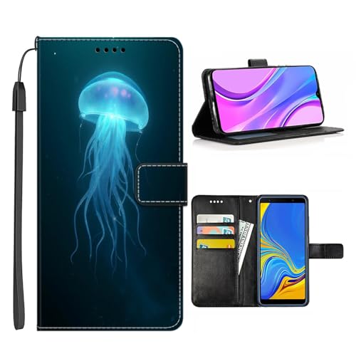 Xioolia Schutzhülle für Samsung Galaxy A01 A01 Core A02S A03S A03 A04 A04e A10 A10e A10s A11 A12 A13 A14 A20s A20e A21s A22 A23 A24 4G/5G mit Gelee Yfish-CE3 2 x TPU-Leder-Kartenhalter