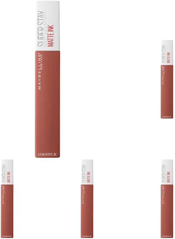 Superstay Matte Ink Longlasting Liquid, Brown Nude Lipstick, Up to 12 Hour Wear, Non Drying, 70 Amazonian, 5 ml (Pack of 5)