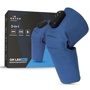 Leg Pro 2 von Orthomechanik – Kabelloses Beinmassagegerät mit Luftkompression, Wärme & Vibration | Tragbar & leicht umschnallbar – für entspannte Beine, Erholung & mehr Wohlbefinden