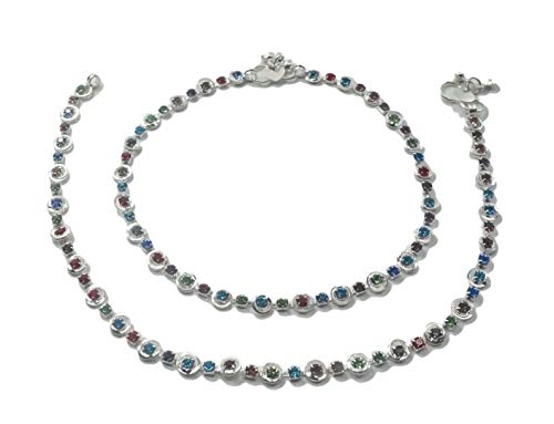 IFH Beauty Indian Bollywood Silver Tone Ankle Bracelet Payal Anklet Women Barefoot Jewelry