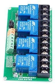 LIVISN DC 12V 30A 1-Channel Relay Module High Low Level Trigger with Optocoupler Isolation Load DC 30V AC 250V 30A for PLC Automation Equipment Control, Industrial Control RED (4-CH, 5V)
