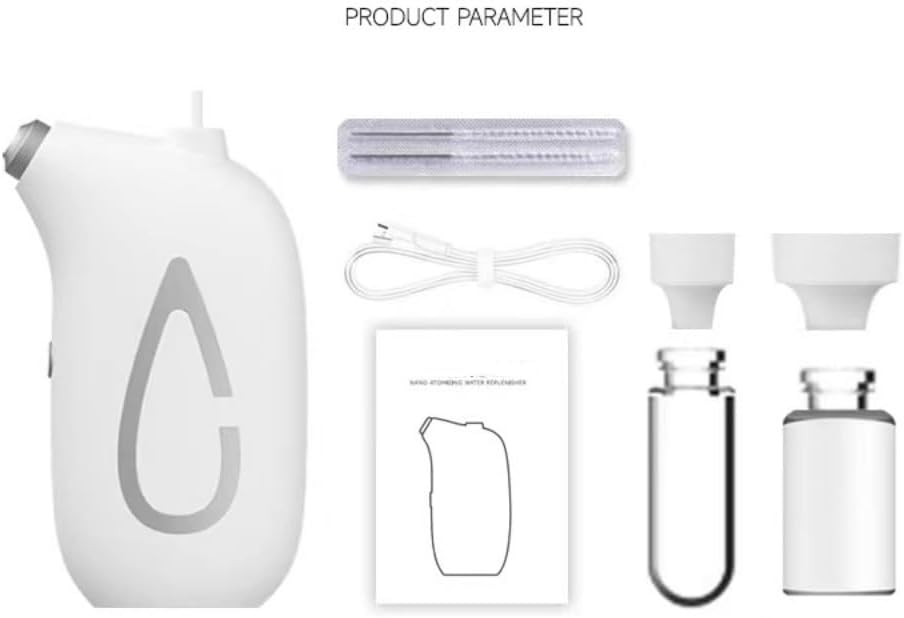 Mini Portable Face Humidifier Nano Mister for Facial Cleansing Pre Makeup Hydration USB Rechargeable Face Mister Perfect for Summer Cooling Travel Use and Efficient Skincare with Liquid Products