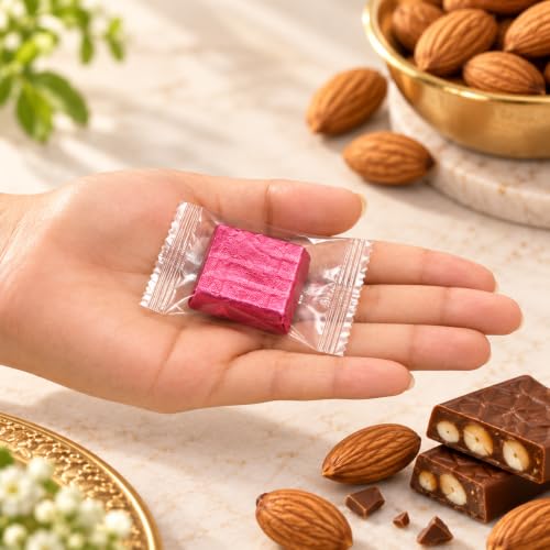Image of Laflora Roasted Almond Chocolate | Premium Chocolate Coated Roasted Almonds | Crunchy Nutty Chocolate Snack | Rich Cocoa Flavor | Perfect for Gifting & Snacking | Resealable Pack