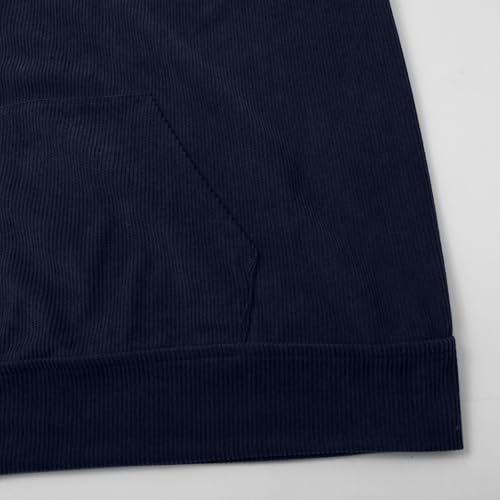 Hoodies for Boys Quarter Zip Pullover Multi-Pockets Corduroy Ribbed Workout Sweatshirt Loose Fit Outdoors Cargo Hoodie4