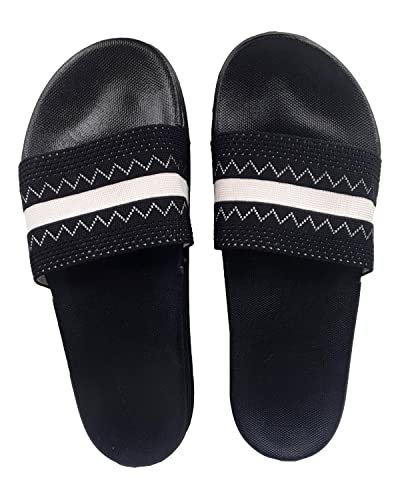 Image of Pampy Angel Fly Knitt ZigZag Men's Flip Flops Slides Back Open Household Comfortable Slippers