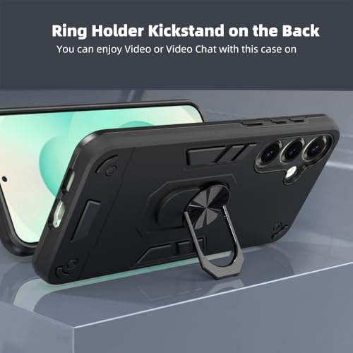 Image of NDCOM for S25 Plus Back Cover | Shockproof Durable S25 Plus Case | Ring Holder Case