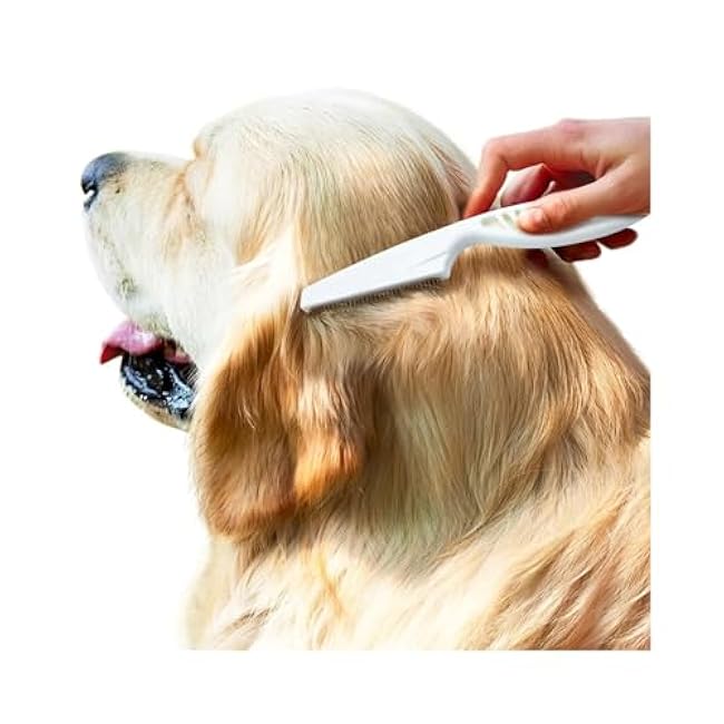 2 Pcs Pet Grooming Comb, Stainless Steel Dog Cat Grooming Combs with Stainless Steel Teeth, Pet Dematting Tools, for Small, Medium & Large Pets-KgzCb6ih