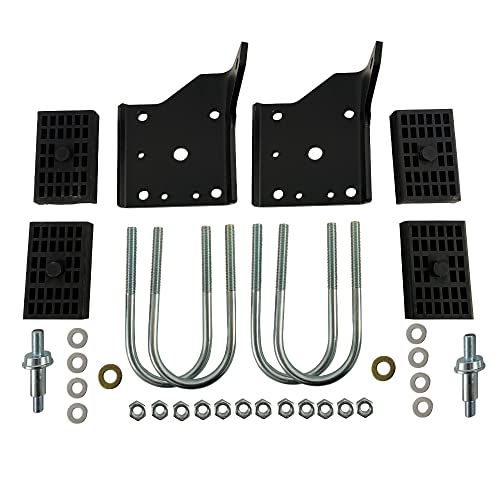 IBESTWOLF Multi Leaf Spring Shock Plate Kit with Studs for 1968 1969 1970 1971 1972 Chevy Nova Camaro Firebird Lower Bracket Pad U-Bolt Nuts Stud