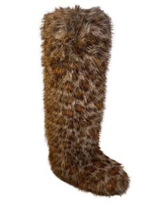 Wild Diva Melanie-22 Women's Faux Fur Fluffy Short Snow Knee High Boots Warm Comfortable Outdoor Furry Shoes (Runs Small)4