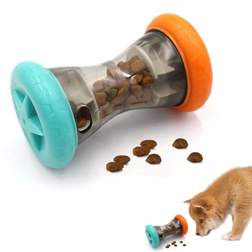 QingWing Giocattolo Dispenser Crocchette Cane, Giochi Interattivi per Cani con Alimentatore Lento, Modello Mobile a Forma di Manubrio, Adatto per L'allenamento Interattivo e Intellettuale