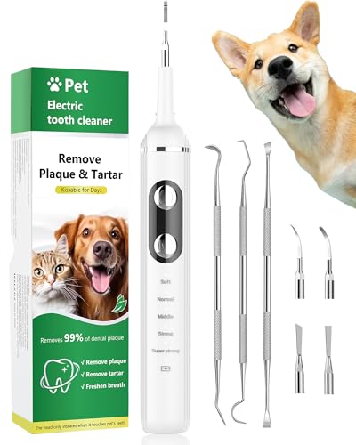 Dog Plaque Remover for Teeth Dog Teeth Cleaning Products with LED Light for for Tartar & Plaque Off Dog Toothbrush for Dog Teeth Cleaning Dental Care