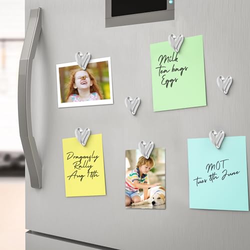 24 imanes decorativos de corazón para refrigerador miniatura 3