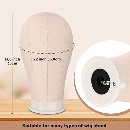 22 Inch Wig Head, Wig Stand Tripod With Head, Canvas Block Mannequin Head For Wigs Making Display Styling With Wig Caps, Wig T Pins, Black Bristle Brush #TOP7