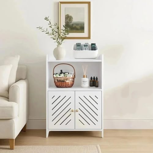ShellKingdom Bathroom Storage Cabinet, Free Standing Floor Cabinet, Home Storage Shelf with Drawer and Door for Bathroom, Living Room, Kitchen, Office, 25.19 X 14.17 X 9.44 INCH