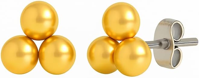 Tini Lux | Titanium Stud Earrings for Women - Implant Grade Jewelry for Sensitive Ears & Cartilage Piercing | Hypoallergenic, Nickel-Free, Waterproof Trendy Earrings | Lightweight & Tarnish-Free