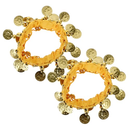 Pulsera con monedas pequeñas sonoras para danza del vientre y folclore