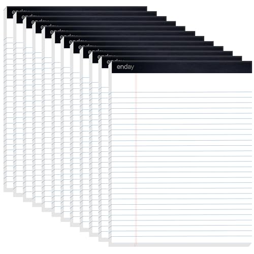 Bloc-notes papier blanc perforé 21,6x27,9 cm Enday pour prise de notes pro