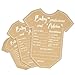 G2PLUS 50PCS Baby Advice Cards, Onesie Baby Shower Predictions and Advice Cards for Parents To Be, Wishes Card for New Parents, Gender Reveal Girls Boys Game Party Decorations(5.2x6in, Kraft, White)