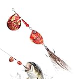 Acunny Spinnköder – Spinnköder für Hecht, Köder mit Pailletten, Haken für Lachs, Barsch, Amerikanischer Barsch, Mojara, Blau, Hecht, Walleye, Barsch