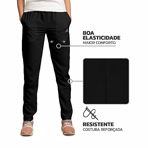 Calça Esportiva de Tactel CT-100 - Feminino - CBL-16100 (Preto, EG)