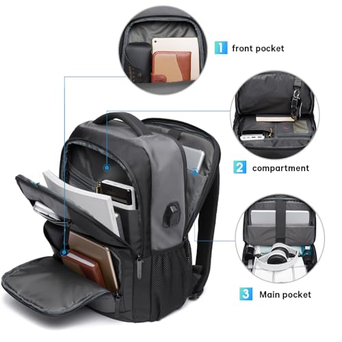 Image of BANGE Travel Laptop Backpack with USB charge port can fit 15.6 Inch laptop for Men and Women