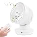 ROVLAK Ventilator Leise Turbo Tischventilator/Luftzirkulationsventilator 7H Timer & 6-Stufen Ventilator Fernbedienung 70°Automatisch Oszillierend Lüfter Luftzirkulator für Startseite, Büro, Weiß