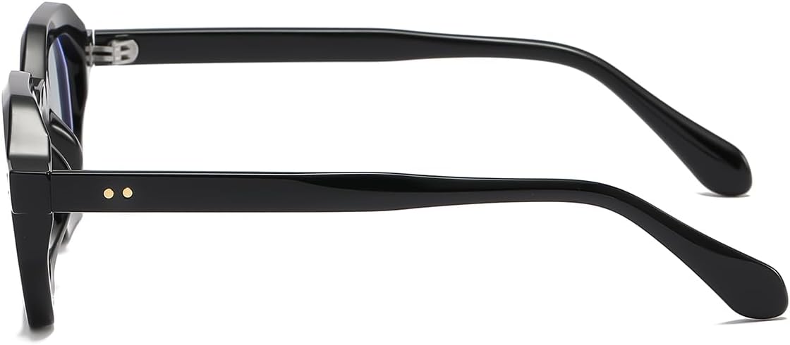 JOVAKIT Retro Octagon Frame Glasses for Women Men Vintage Polygon Non-prescription Clear Lens Eyeglasses - Image 3