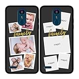 Styletify Custom Phone Case for LG K8 2018,Multi-Picture Collages Personalized Photo Text Case Anti-Scratch Drop Proof Protective Cover Black Soft Case Customized Gift Xmas Family