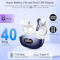 Bluetooth Kopfhörer, 2026 Kopfhörer Kabellos Bluetooth 5.4 mit 50Std HiFi-Stereo Tiefer Bass, 4 ENC Noise Cancelling Mic Wireless Earbuds, IP-X7 Wasserdicht USB-C in Ear Ohrhörer für iOS Android – Ansicht 6