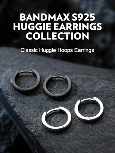 Pendientes de aro de plata 10mm aretes huggie de oreja antialérgicos 6