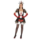  Herzdame Kostüm Mini Kleid für Party und Karneval schwarz weiß - 40/42