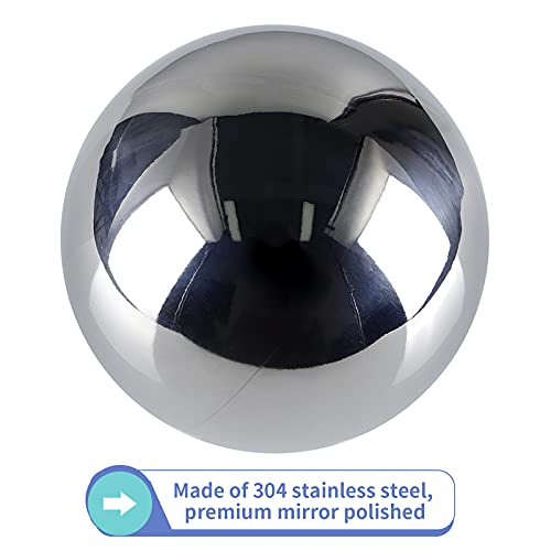 Moligou 6 Pcs Stainless Steel Gazing Balls, 6In/4In/3.5In/3In Diameter Reflective Spheres, Gazing Globe Mirror Balls For Garden, Pond, Yard (Silver) #TOP3