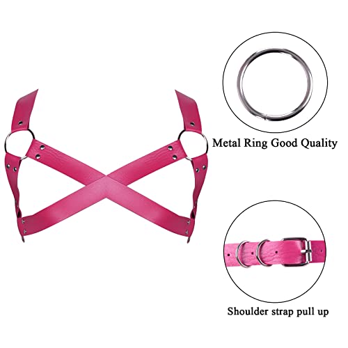 Men's Leather Body Harness Punk Chest Belt Adjustable Gothic Carnival Halloween Christmas Dance Costume Accessories3