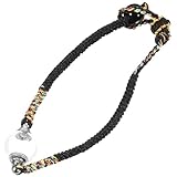 ibasenice Pulsera para Mujer Ajustable de Cuerda Trenzada con Colgante de Bola de Vidrio Transparente de Brazalete Artesanal para Protección y Moda Regalo Delicado para Cumpleaños y