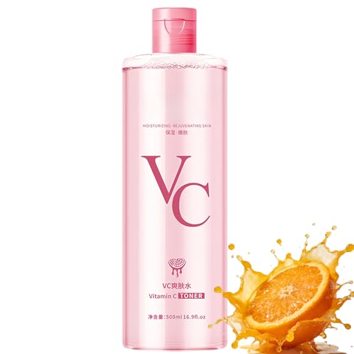 VC Toner, 500ml (17.6 fl oz), Vitamin C Moisturizing Toner, Brightening & Hydrating Lotion for All Skin Types, Deeply Soothes Dr