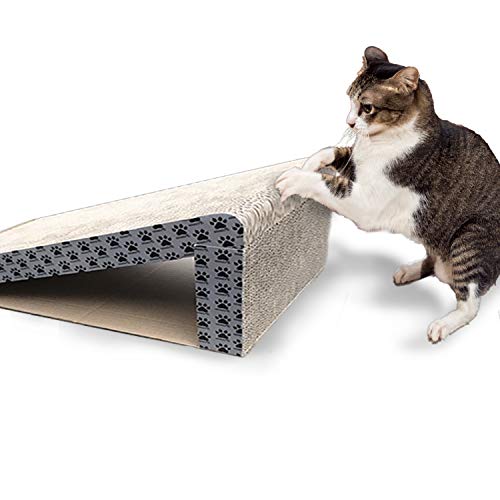 iPrimio Cat Scratcher Ramp - Foldable for Travel & Easy Storage - Great for Cats Playing Over, Laying, & Scratching - Patent Pending Design (1 Pack)