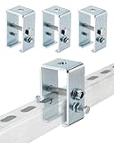 Venussar Upgrade Channel Trolley Track Hanger Bracket for UNISTRUT Strut Channel, 1-5/8 Intermediate Support Hange Bracket for All 1-5/8