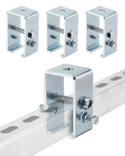 Venussar Upgrade Channel Trolley Track Hanger Bracket for UNISTRUT Strut Channel, 1-5/8 Intermediate Support Hange Bracket for All 1-5/8