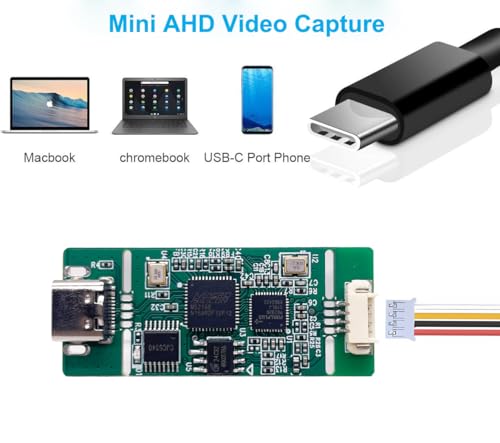 Image of AHD Capture Card with OTG, 1080P AHD to USB-C Video Capture Adapter | AHD 1080P30 /720P60 Capture, OTG USB-C Connection, Low-Latency Streaming for Backup Camera, Gaming & Video Recording