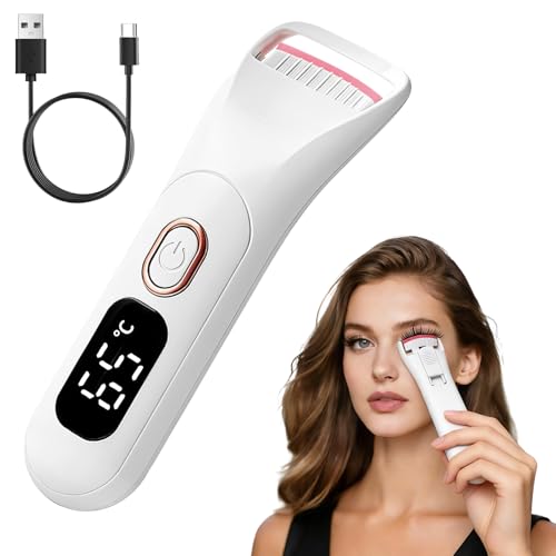 Beheizte Wimpernzange mit LED-Anzeige, Wimpernzange Beheizbar mit 3 Temperatureinstellungen, Für