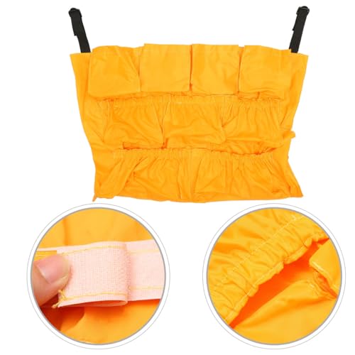 Image of Amosfun Heavy Duty Vinyl Trash can Caddy Bag Commercial Cleaning Tool Organizer with Multiple Pockets Fits Large Round Garbage Bins Storage for Spray Bottles Gloves and Long-Handled Tools