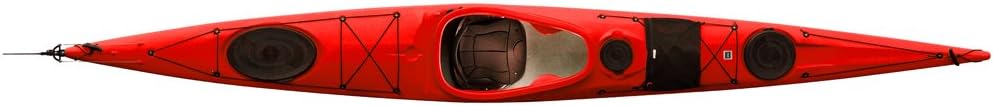 Tahe Marine Wind Solo PE Rudder/Skeg Sit-in Sea/Touring Kayak, Red