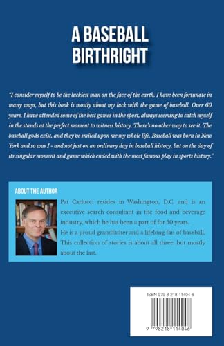 A Baseball Birthright: Chronicles & Connections