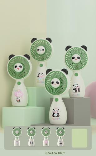 Image of DEOXY Mini Portable Fan, Powerful Hand Fan Cute Design 3 Speed Personal Small Desk Fan, Lightweight Rechargeable USB Handheld Fan for Girls, Women, Men, Kids, Indoor, Outdoor (Design 012)