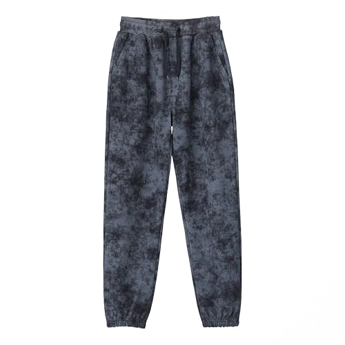 Image of HahaNice Boys' Trousers Elastic Waist Tie Dye Jogging Bottoms Boys Girls Tracksuit Bottoms Kids Joggers Black 13-14Y