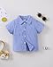 18 Months Toddler Boy Clothes Baby Boys Summer Outfits Short Sleeve Button Down Shirt Lapel Neck T-Shirt Toddler Summer Tops 24 Month Boy Clothes