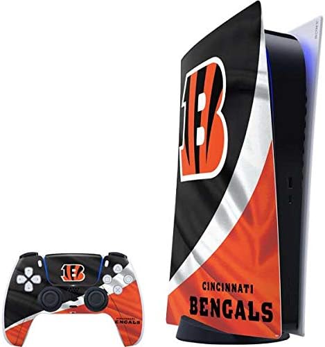 Skinit Decal Gaming Skin Compatible with PS5 Digital Edition Bundle - Officially Licensed NFL Cincinnati Bengals Large Logo Design