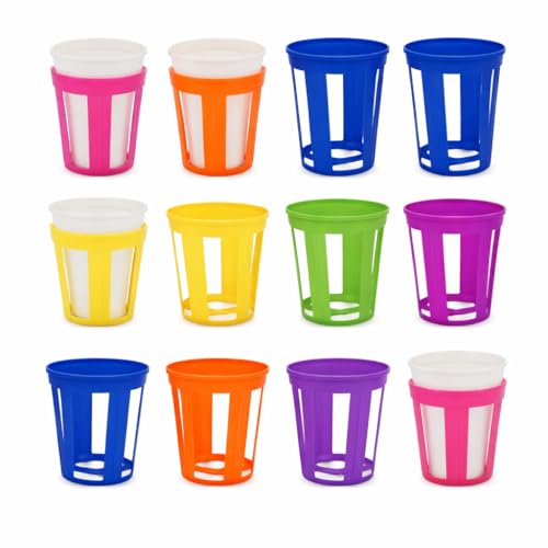 MAURY'S IL NUMERO UNO DEL RISPARMIO SET 12 PORTA BICCHIERI IN PLASTICA CON COLORI ASSORTITI